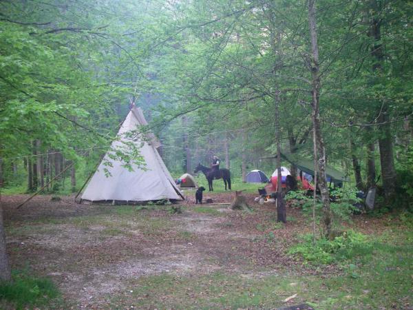 Besuch von der Haiderhof-Wirtin Anja mit Pferd