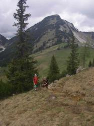 Luca und Anton - im Hintergrund das Sonntagshorn